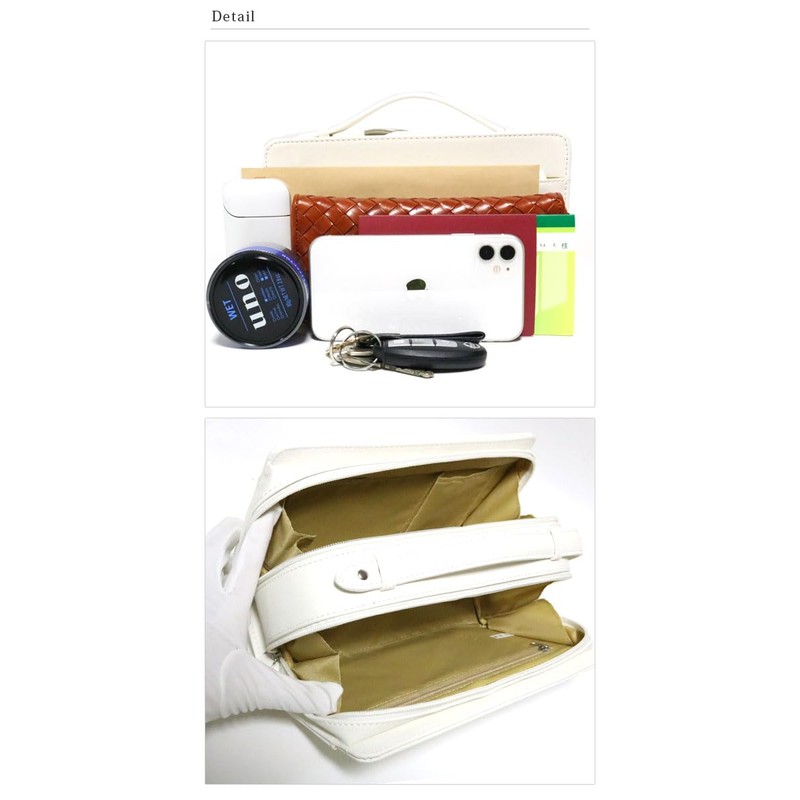 Bliss Leather Python Pattern, Double Zipper, Second Bag, Clutch Bag,