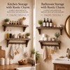 17-Inch Scalloped Rustic Wall Shelves Set of 2, Shelves for