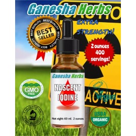 Ganesha Herbs NASCENT IODINE  2 OUNCES  ORGANIC NON GMO! BETTER THAN DETOXADINE!!!