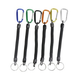 XUNQUCOM Mountaineering Buckle, Anti Loss Spring Rope, Outdoor Fishing Gear Accessories, Mountaineering Accidental Rope, Pole Protection Rope