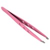 HTS 172T1 3.75" Pink Three Hole Slanted Eyebrow Tweezers