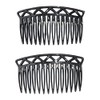 France Luxe Trellis Side Comb Pair, Black