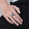 Men's St Benedict Exorcism Ring Stainless Steel Catholic Roman Cross