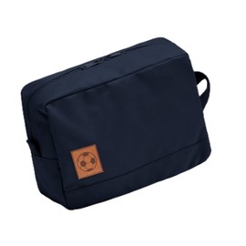 Football Toiletry Bag: Football Emblem – Sports Travel Toiletry Bag – Cosmetic Bag – Wash Bag – Water Resistant for Hygiene Items – Gift for Coaches Football Players Sports Bag, navy, Toiletry bag