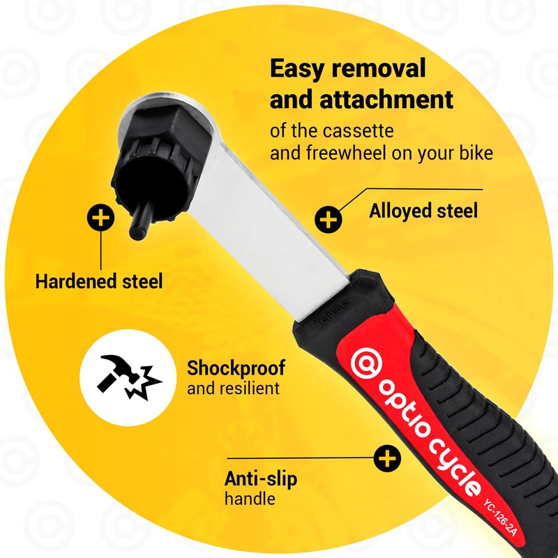 Optio Cycle Bike Cassette Removal Tool - Centerlock tool for