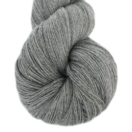 Lotus Yarns Lace Weight 1 Skein Cashmere Knitting Yarn Comfortable Soft Crochet Yarn Great for Baby Garments, Scarves, Hats, and Craft Projects (04-Charcoal)