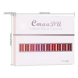 B Set De 10 Labiales Mate Impermeables Z