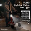 Rollator Walker with Seat, Walkers for Seniors, 10" Rubber Wheels