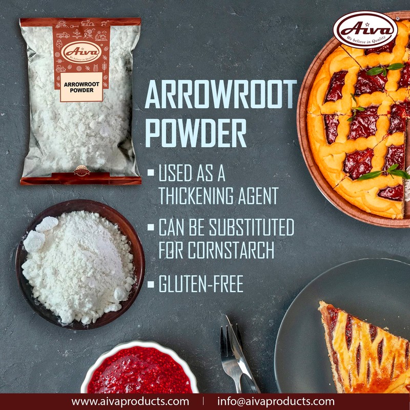 AIVA Arrowroot Powder, Natural Thickener, Dairy-Free, Non-GMO, Cornstarch Substitute -