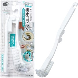 BS-238 BS-238 BS-238 Bathroom Drain Brush, White, 360° Flocked Up to the Corner, Easy to Grip, Foldable, Compact, Extended: Height 12.2 x Width 1.8 x Depth 1.8 inches (31 x 4.5 x 4.5 x 4.5 cm),