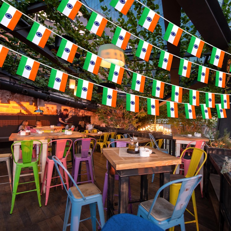 TSMD 2 Packs India Flag Banner Indian Flags String Small