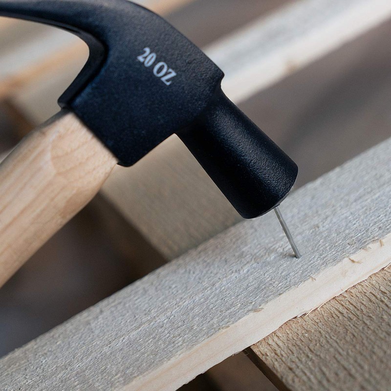 Navaris Claw Hammer with Hickory Wooden Handle - 33 cm