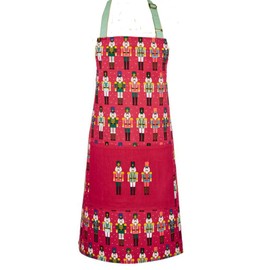 Ulster Weavers - Christmas Nutcracker Apron (70 x 80cm) - 100% Cotton - 1x Pocket - Washable - Nutcracker Soldiers Apron for Christmas - Red Xmas Apron for Chef - Christmas Kitchen Decorations