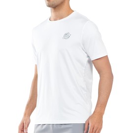 NORTHYARD Men's Athletic Quick Dry Running T-Shirts Workout Active Lightweight Short-Sleeve Shirts Gym Fishing Tee Tops White L