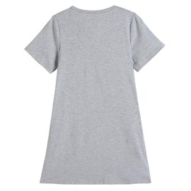 Hupohoi Big Girls' Summer Cartoon Sleepwear Cute Panda Lovely Cat Nightgown Cotton Sleepshirt Dress, Panda, 12(US 8-11 Years)