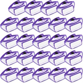 Reginary 24 Pcs Fanny Clear Packs for Women Men Waist Pack Stadium Approved Transparent Waterproof Purse Adjustable Belt Bag(Purple)
