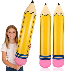 Large Yellow Pencil Balloons 27" for Back to School Decor