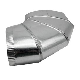 HVAC Premium Flat Oval Elbow | Vertical Elbow Transition | 6" Sheet Metal 90D Oval Vertical Duct Angle | Galvanized Duct is Compatible with Duct 6"