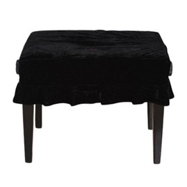 DIZLAS Piano Chair Cover, Piano Cover, 1 Seat, Electronic Piano, Decorative, Protective, Velvet 56*36(Black)