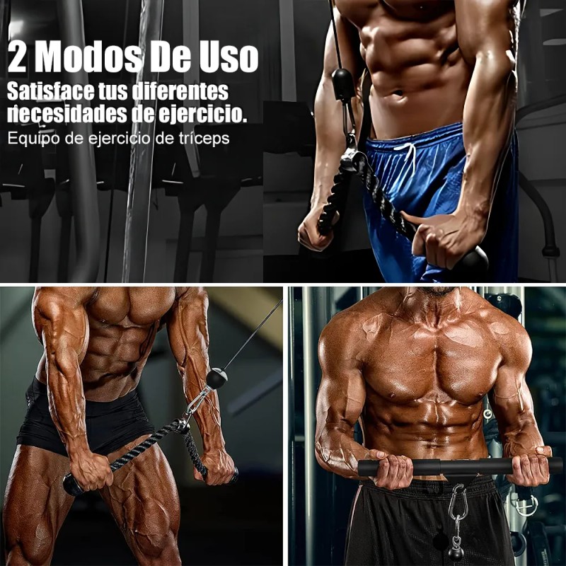 Polea Fitness AdooAdii M3SPARTY0012 Negro Tríceps Bíceps Gimnasio en Casa