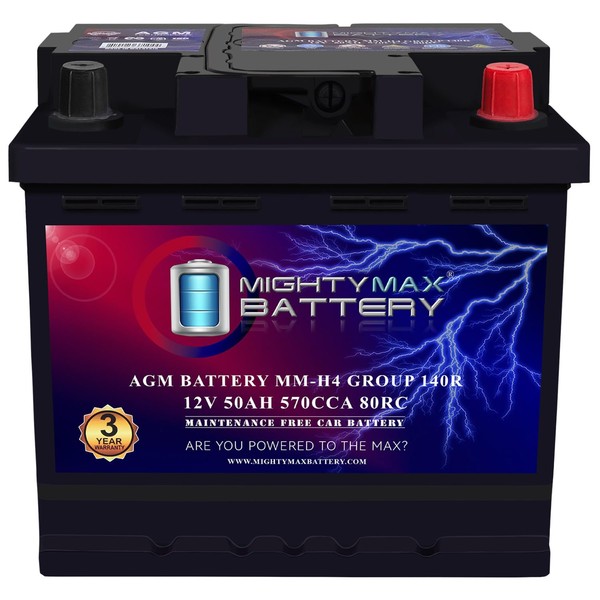 Mighty Max Battery MM-H4 Group Size 140R 12V, 50Ah, 80RC,