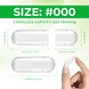 AngtaiJN Empty Vegan Capsules, Size 000 (Pack of 500), Clear