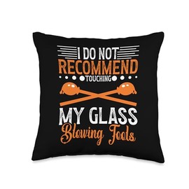 Glass Blowing Kit for Beginners & Clothing Kit Lampwork Beads Glass Blowing Glassblower Throw Pillow, 16x16, Multicolor