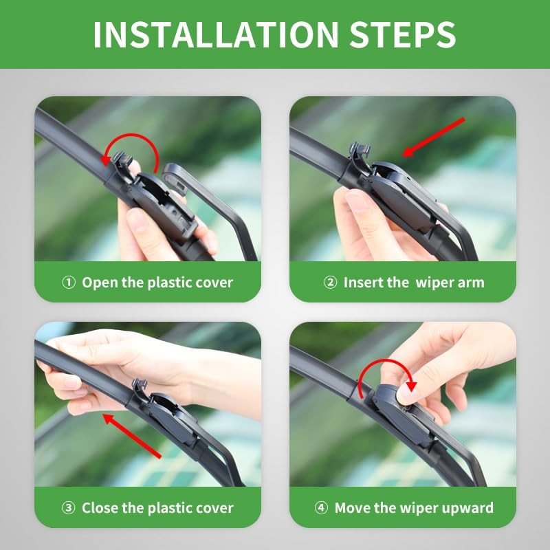 ASLAM Windshield Wipers, Type-G 18"+18" Wiper Blades : All-Season Blade