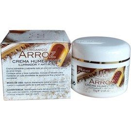 Crema Humectante Orgánica de Arroz, Iluminadora y Anti-Acné, 75g