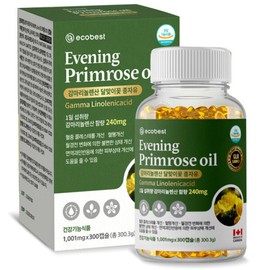 Eco Best Gamma-linolenic acid evening primrose oil 5-month supply nutritional supplement GLA 240 1001mg 300 capsules / 감마리놀렌산 달맞이꽃종자유 5개월분 영양제 GLA 240 1001mg 300캡슐