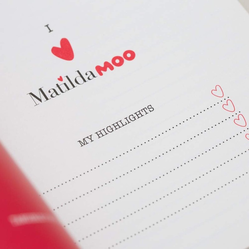 Matilda MOO Notebook - A5 Lined - Striped - Blue