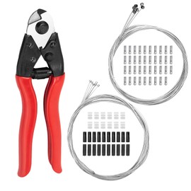 81 Piece Stainless Bicycle Cable Cutter Bicycle Brake Cable Set Gear Cable and with Cable End Caps O-Rings Assortment Kit for Road Mountain Bicycle Cycling