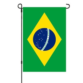 Brazil Flag Small Mini Brazilian Garden Flags 12x18 Double Sided Weather Resistant Yard Flags for Outdoor Decor (Brazil)