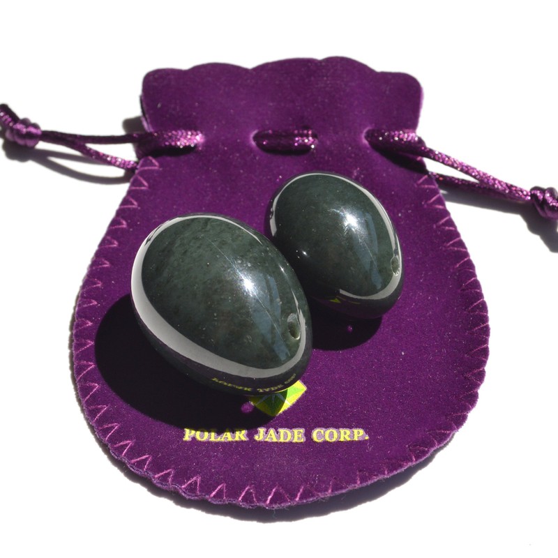 2-PCS Nephrite Jade Egg Set for Advanced & Intermediate Users,