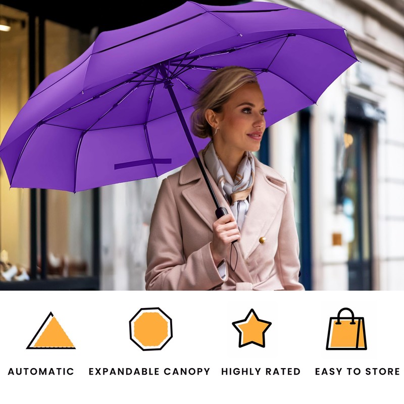 MRTLLOA 49/54/62 Inch Large Folding Golf Umbrella, Oversize Double Canopy