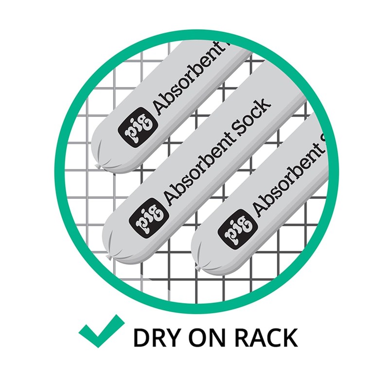 PIG Mildew-Resistant Absorbent Sock | Water Absorbing Snake | 3"