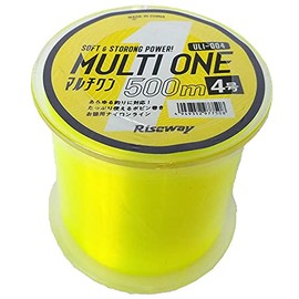 Riseway ULI-004 Multi-One Nylon Line, 546.0 yd (500 m), No. 3, Yellow