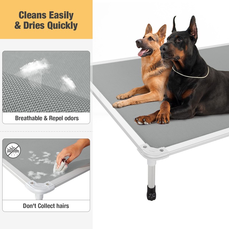 Veehoo Chew Proof Elevated Dog Bed - Cooling Raised Pet