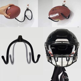 AUXPhome Football Wall Mount Football Storage Organizers Football Holder Display Rack - Adjustable W Claw Shape - Great for Football Helmet/Coats/Hats/Sports Equipment Storage Holder Home Decor