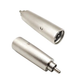 iYueMps 2 x XLR to RCA Adapter 3-Pin XLR Male to RCA Male Connector, RCA to XLR-M Audio Mic Adapter for Microphone, HiFi, Mixer and Speaker System