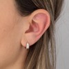 Thick Hoop Earrings for Women Girls, Chunky Huggie Earrings in