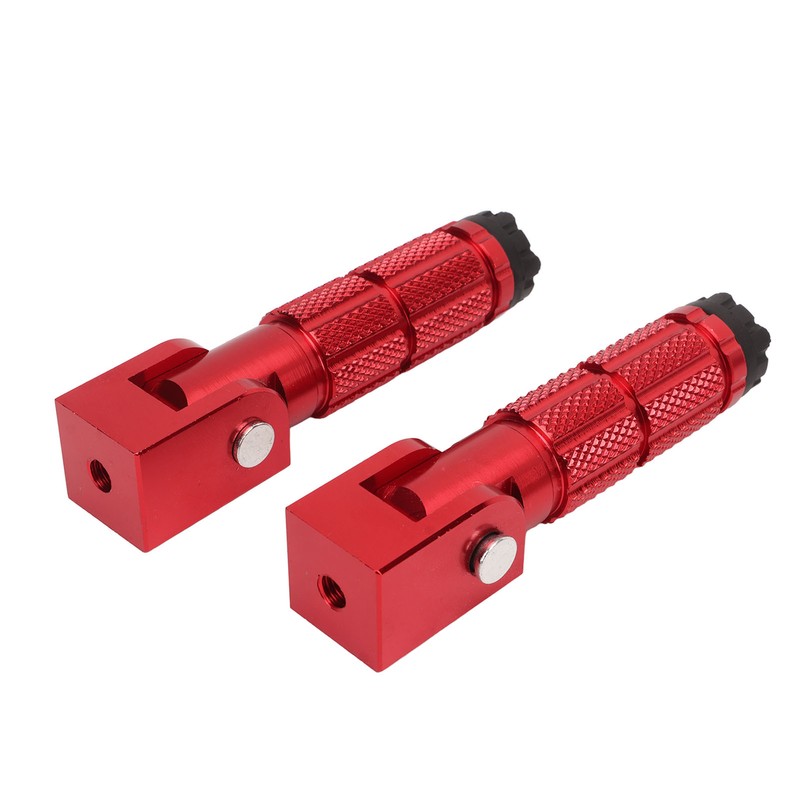 2Pcs Motorcycle Foldable Foot Pegs M8 Antislip Aluminium Alloy Universal