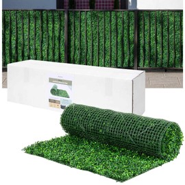 NatraHedge Artificial Boxwood Roll Panels UV Protected for Outdoor Use 33 SQF (Light Green Roll)