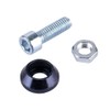8 Pcs Car Auto Aluminum License Plate Bolt Screws Black
