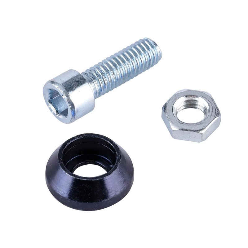8 Pcs Car Auto Aluminum License Plate Bolt Screws Black