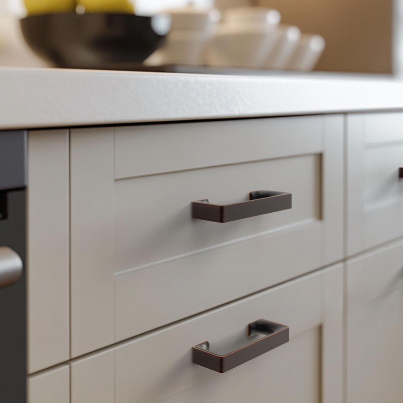 HESTIA HARDWARE 10 Pack | Oil Rubbed Bronze Solid Square