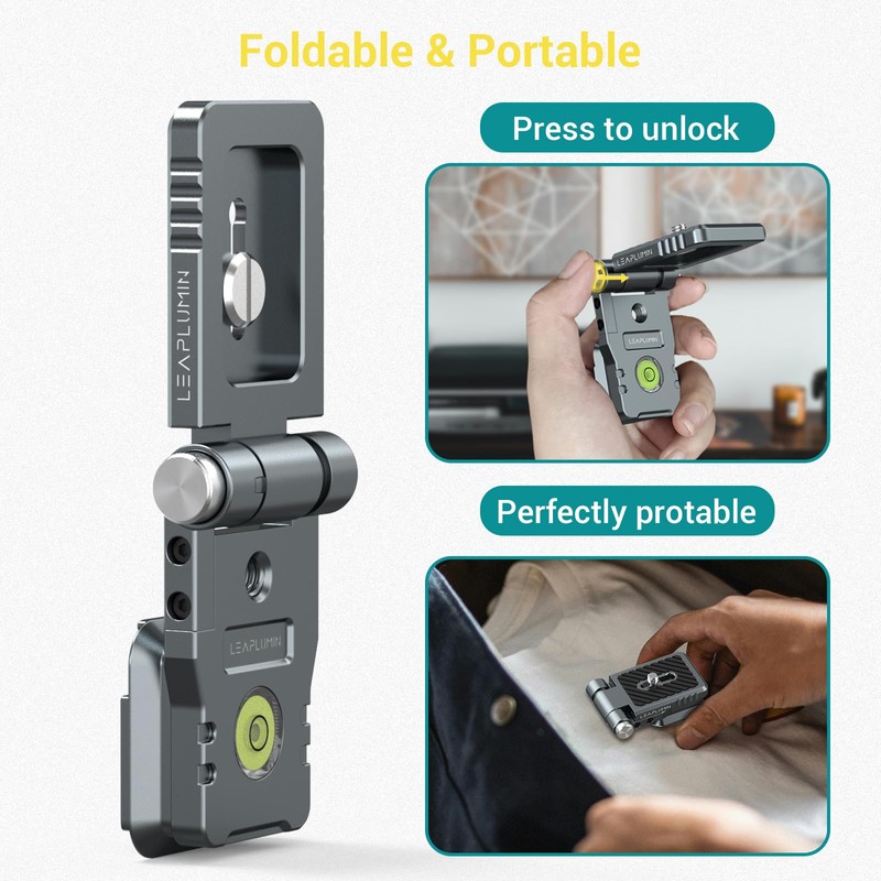Leaplumin Foldable DSLR Camera L Bracket，Lightweight Camera L Bracket Vertical