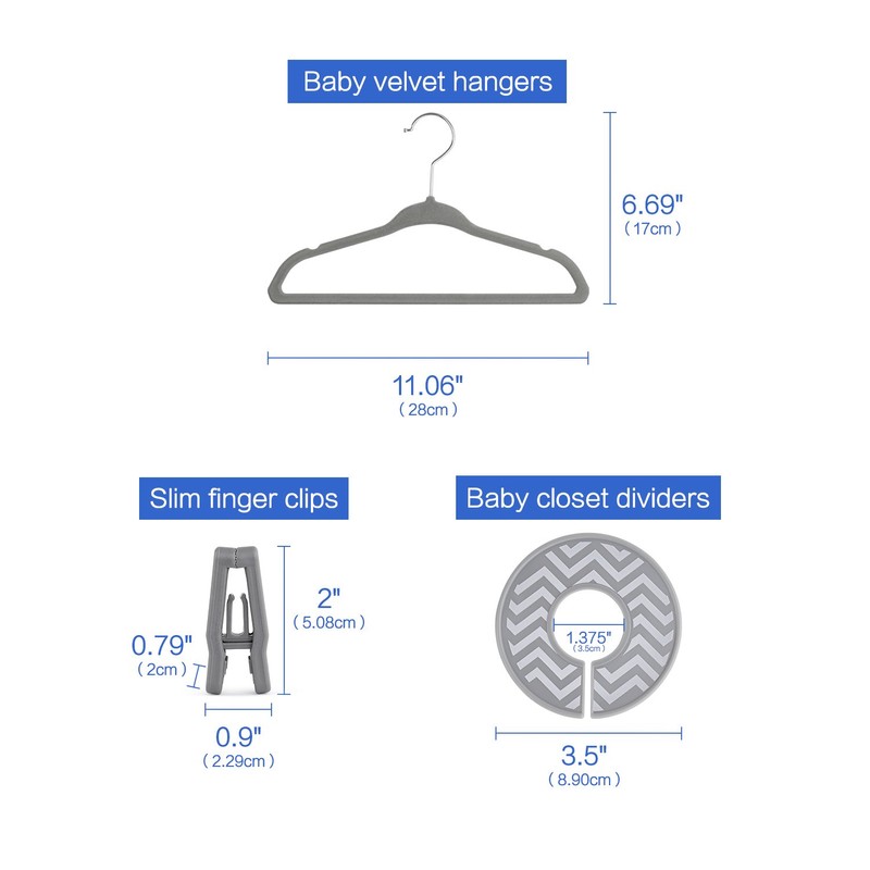 GOLOHO Nursery Organizer and Storage Closet Set (50 Pieces), Chevron