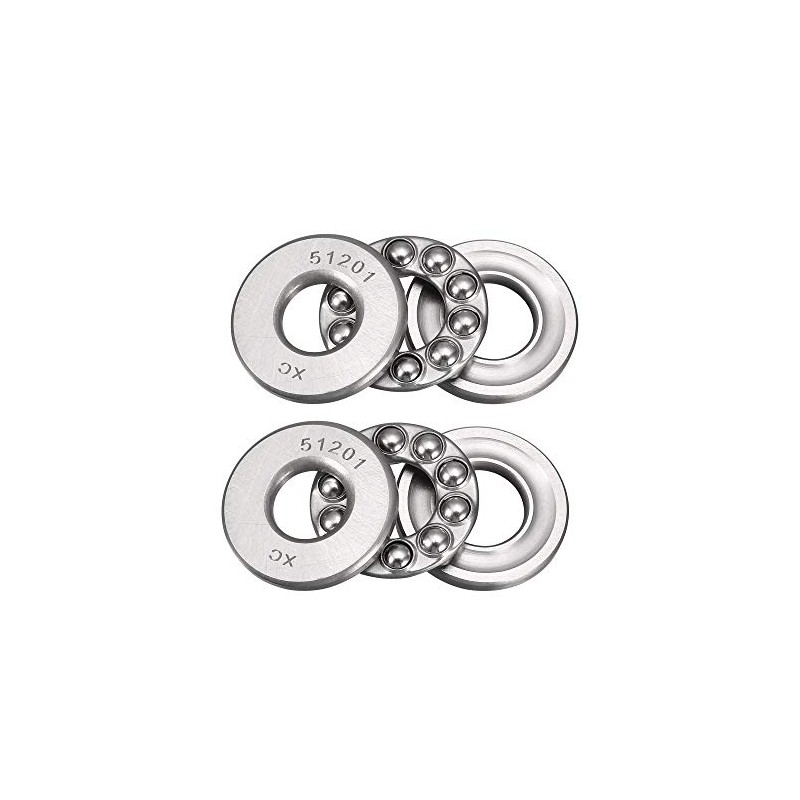 sourcing map 2 pieces miniature thrust ball bearings 51201 12