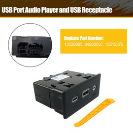 Audio Player and USB Receptacle Fit for Chevy Malibu Equinox for Buick Encore GX for GMC Terrain Center Console Receptacle 13529865 84260037 13512372
